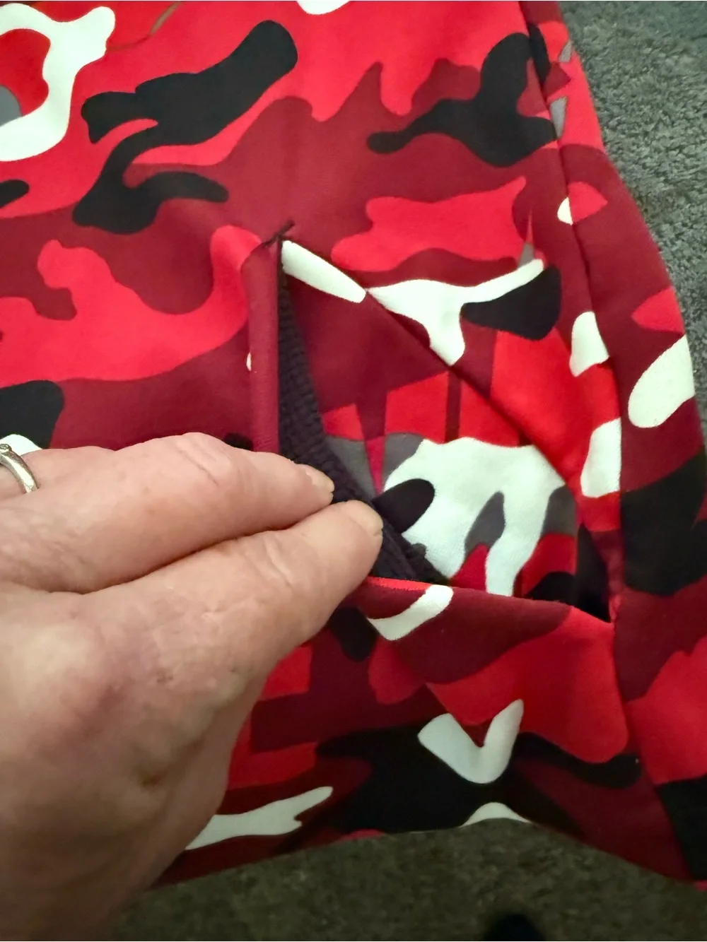 Nike Red & Black Camo Dri-FIT Pullover Hoodie